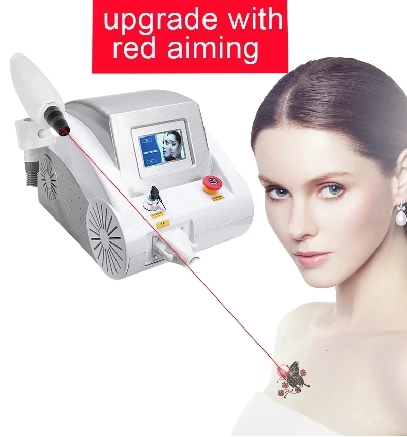 

1064 532 1320nm ND YAG Laser Tattoo Removal Eyebrow Pigment Eyebrow Line Machine With Red Pointer tattoo remover laser machine.