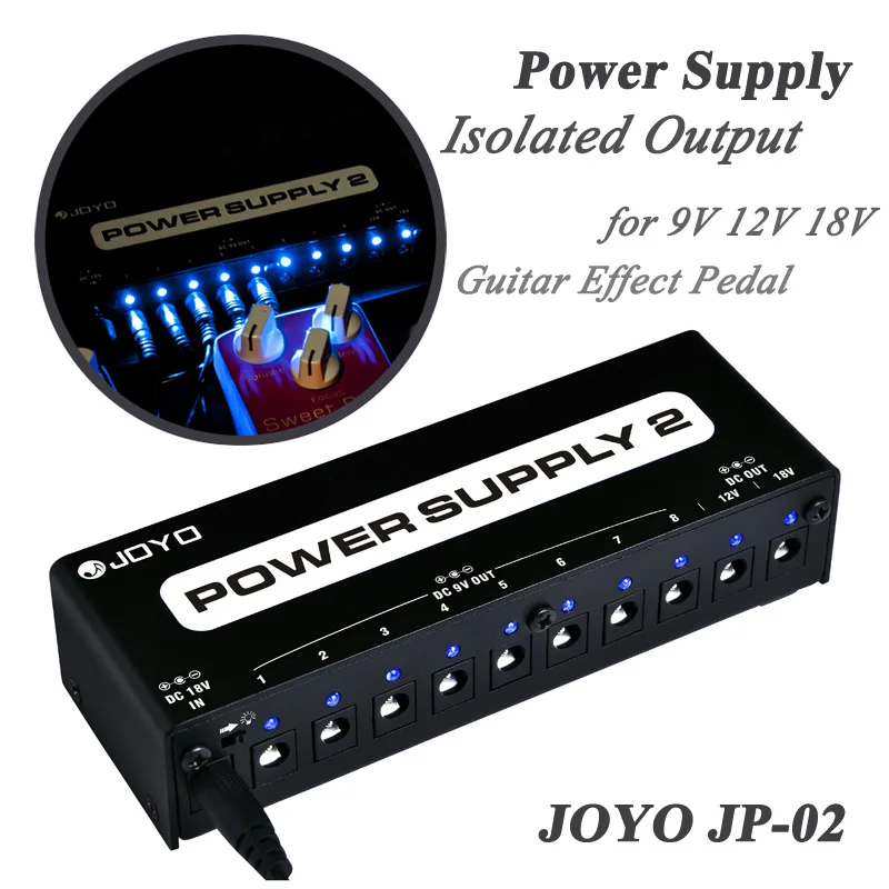 JOYO JP-02 Power Supply Isolated Output for 9V 12V 18V Guitar Effect enlarge