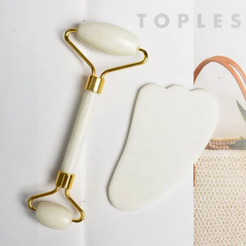 Массажер гуашный с нефритовым камнем для лица инструменты ухода за кожей