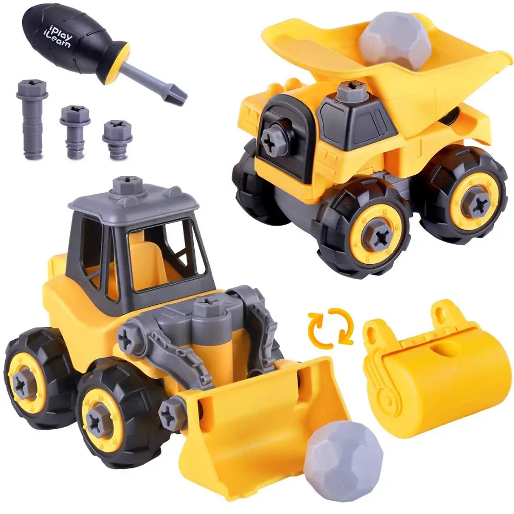 

Boys Take Apart Construction Truck Toy Kids Assembly Vehicle Set Engineering Truck Christmas Gift for 3 4 5 6 Years Old Toddlers