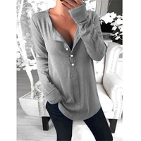 2022 autumn d womens top long sleeve v neck solid black tops female new loose fashion casual ladies pullover