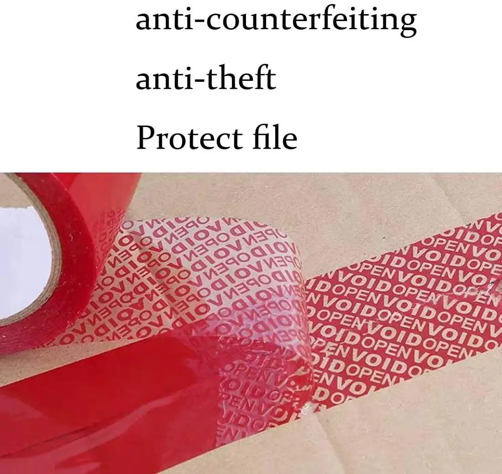 48 мм * 50 м трамбовки лента с мерами защиты от фальсификации Пластик охранная
