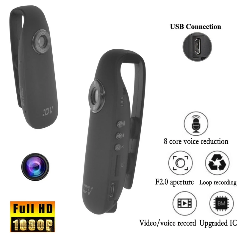 IDV HD 1080P 130 градусов мини Портативный видеокамера Даш Cam полиции и части мотоцикла