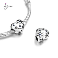 real 925 sterling silver heart star snowflake beads fashion charm bracelets diy charms for bangles beads jewelry gifts wholesale