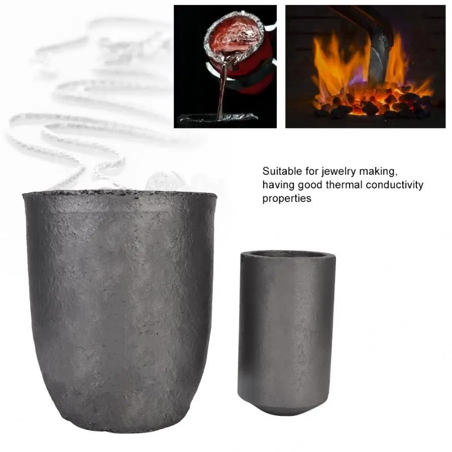 Высокотемпературный плавильный графитовый тигель для золотистый серебристый