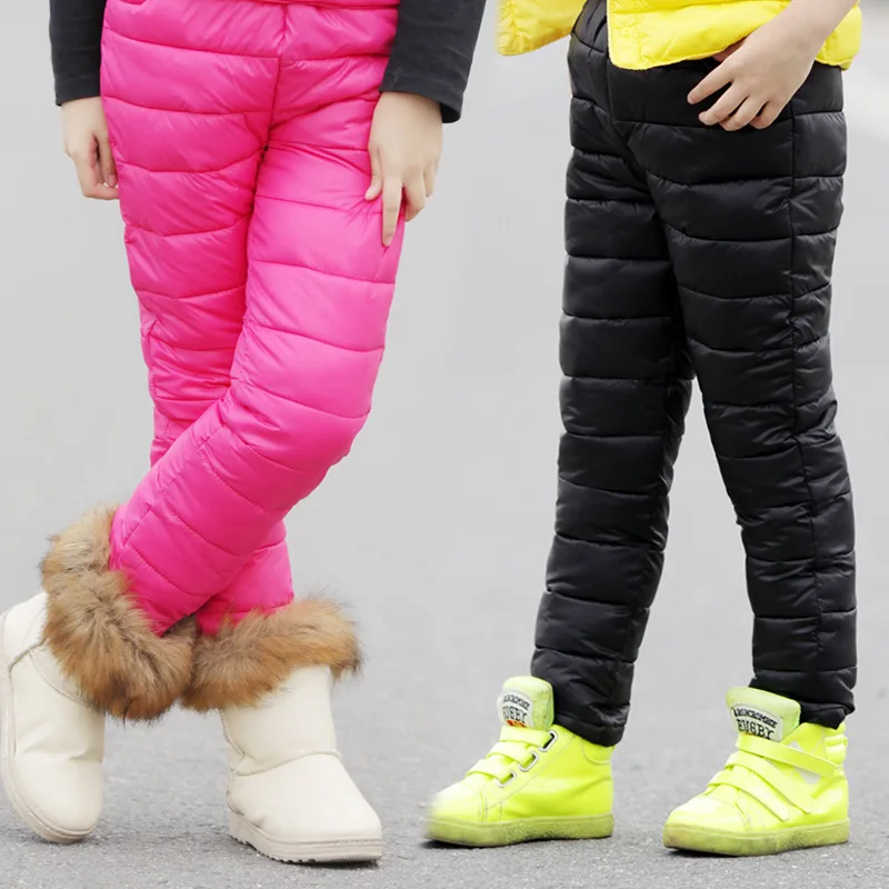

Toddler Kid Boys Girls Winter Pants Russian Padded Thick Warm Trousers Waterproof Ski Pants 9 10 12 Year Elastic Waist Leggings