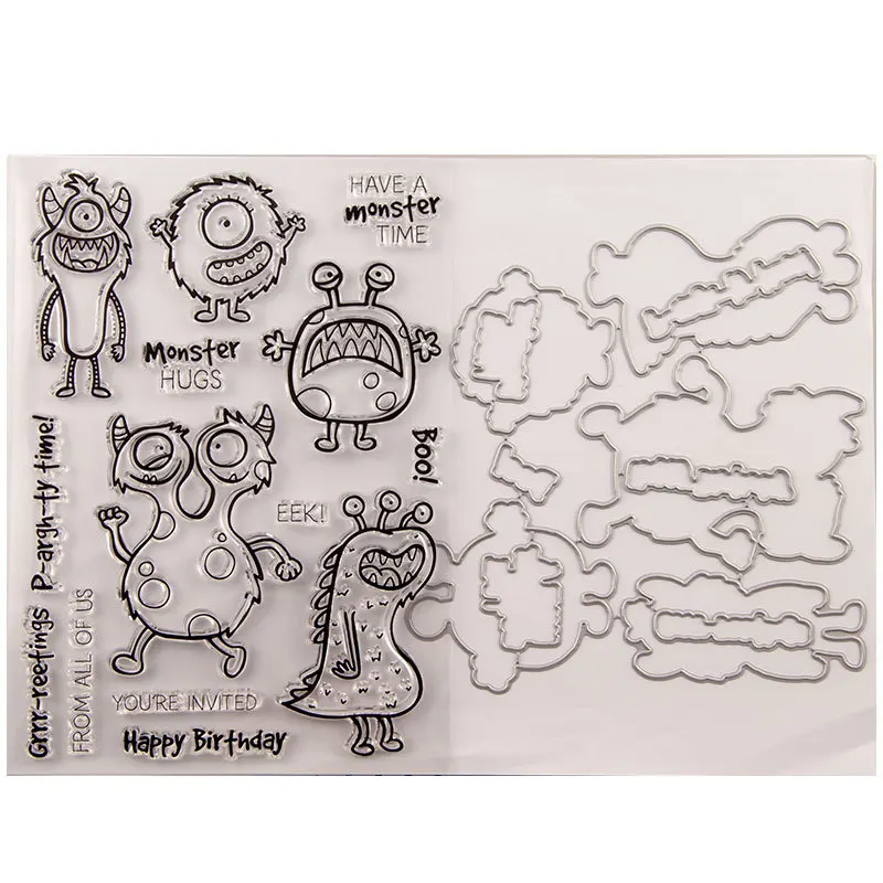 NCraft прозрачный штамп и штампы для скрапбукинга бумажные крафтовые монстр | Дом