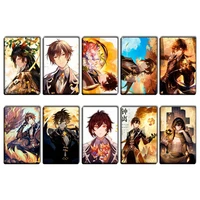 10pcsset anime game genshin impact cartoon character card photocard hd matte lomo cards bus card postcard for fans collection