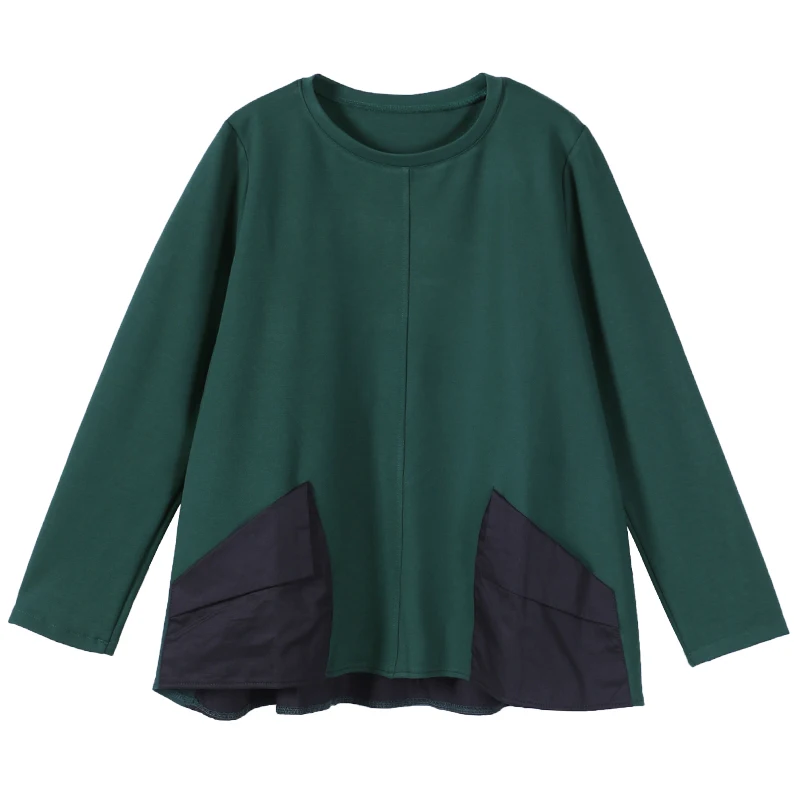 

IEQJ 2021 Spring Autumn New Hit Color Fashion Loose Large Size Full Sleeve Round Collar Office Lady Women's Sweatshirt TX558