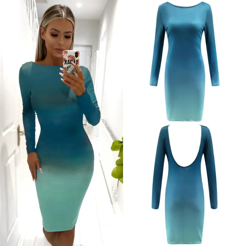 Женское офисное платье с бантом и длинным рукавом весна-зима большие размеры