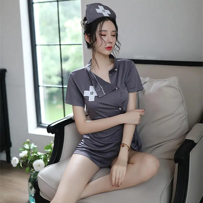 Новинка 2024 пикантное нижнее белье одежда медсестры косплей-Пижама с открытыми