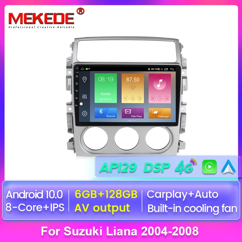 

Android 10 DSP 6 + 128G автомобильное радио мультимедийный плеер для Suzuki Liana 2004-2008 навигация GPS BT Авто Carplay 1280*720 IPS экран