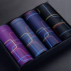 Мужское шорты-боксеры из модала нижнее белье, сексуальные трусы в полоску, дышащие трусы-боксеры из бамбукового волокна, мужское нижнее белье, размера плюс L-5XL