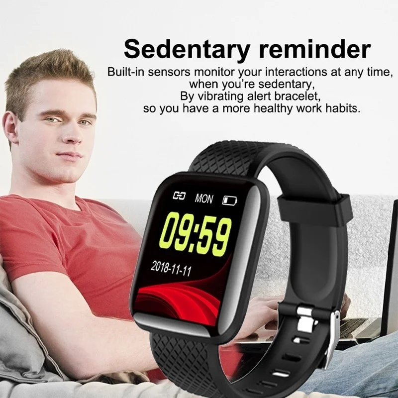 

Smart bracelet men women 1.3 inch color screen heart rate blood pressure detection music control IP67 waterproof smart watch