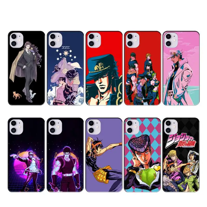 

JoJo's Bizarre Adventure JoJo Anime Case Coque Fundas for Iphone 11 PRO MAX X XS XR 4S 5S 6S 7 8 PLUS SE 2020 Cases Cover