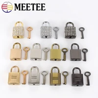25pcs metal lock square clasp turn lock twist locks diy handbag purse notebook hardware lock with key decor accessories