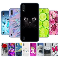 for samsung m01 cases 5 7 soft silicon tpu covers for samsung galaxy m01 m 01 sm m015fzbdser m015 phone back bumper cat fower