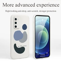 minimalist wind planet phone case for huawei p40 p40lite p30 p20 mate 40 40pro 30 20 pro lite p smart 2021 y7a silicone cover