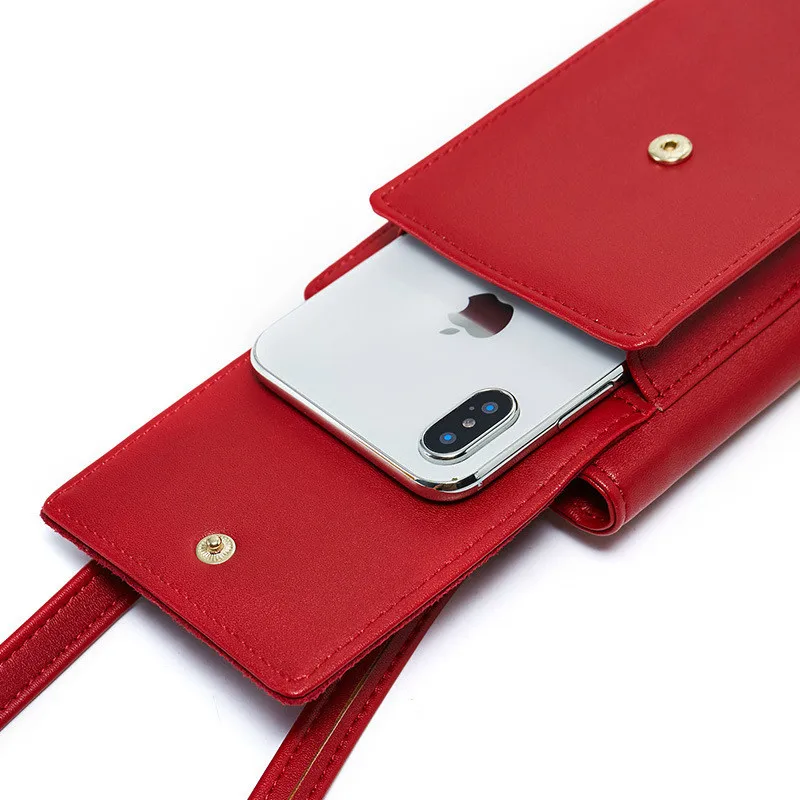 2019 женщина Наклонная Сумка положение сплит соединение мобильный телефон длинный