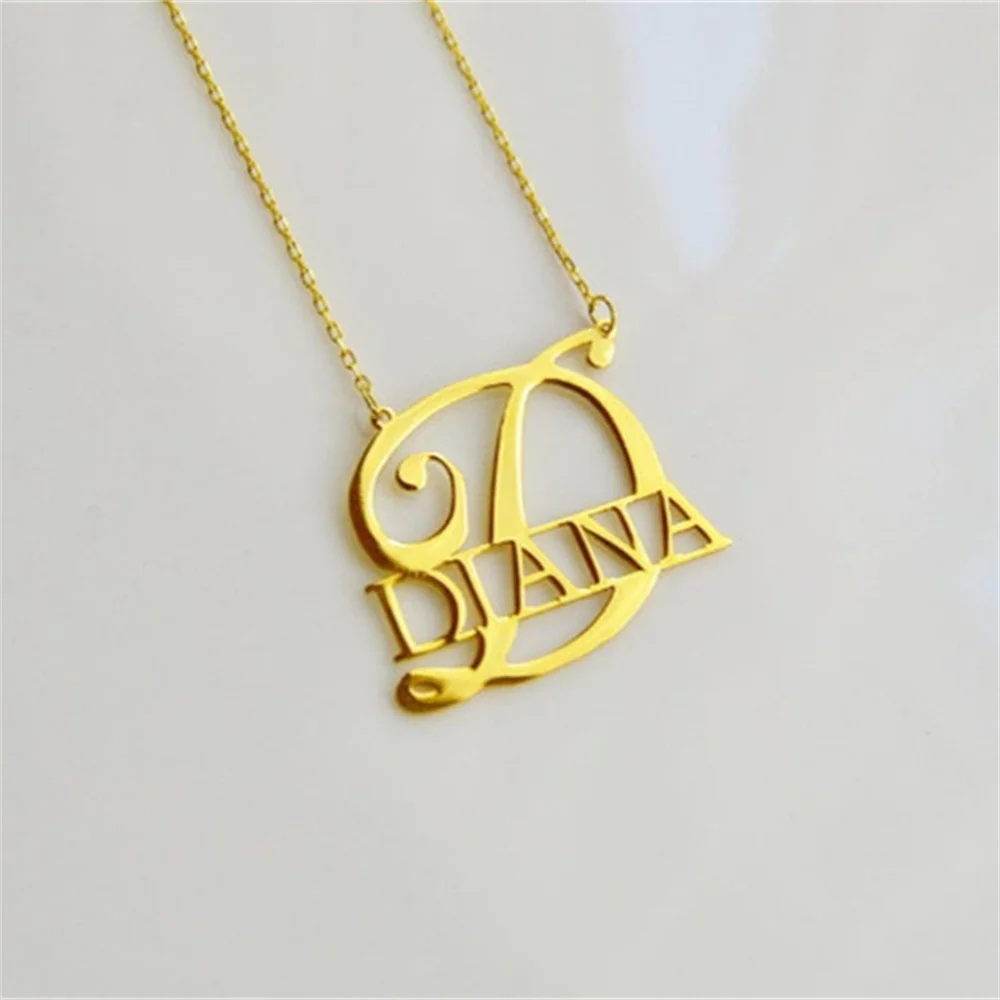 

Stainless Steel Choker Custom Letter Initial Necklace Hip Hop Jewelry Personalized Name Necklaces Women Men Christmas Gift