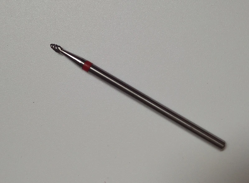 Высокое качество! 1 шт. красные = тонкие карбидные сверла для ногтей инструменты