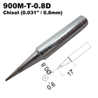 Наконечник для паяльника 900m-t-0. 8d, зубило 0,8 мм для Hakko 936 907, флейта Milwaukee, 64-053 Yihua 936 X-Tronics 3020, железный наконечник
