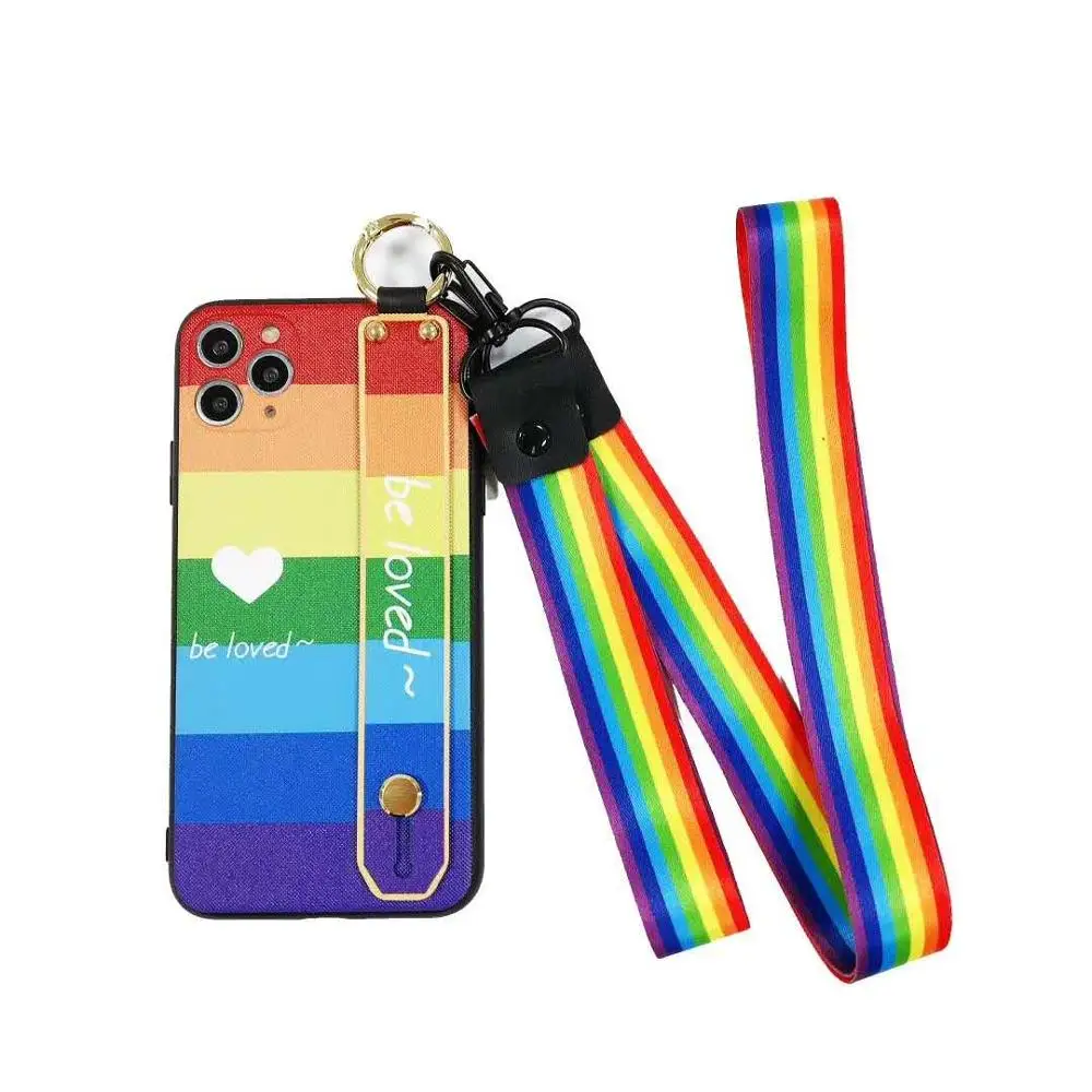 

New rainbow wristband mobile phone case
