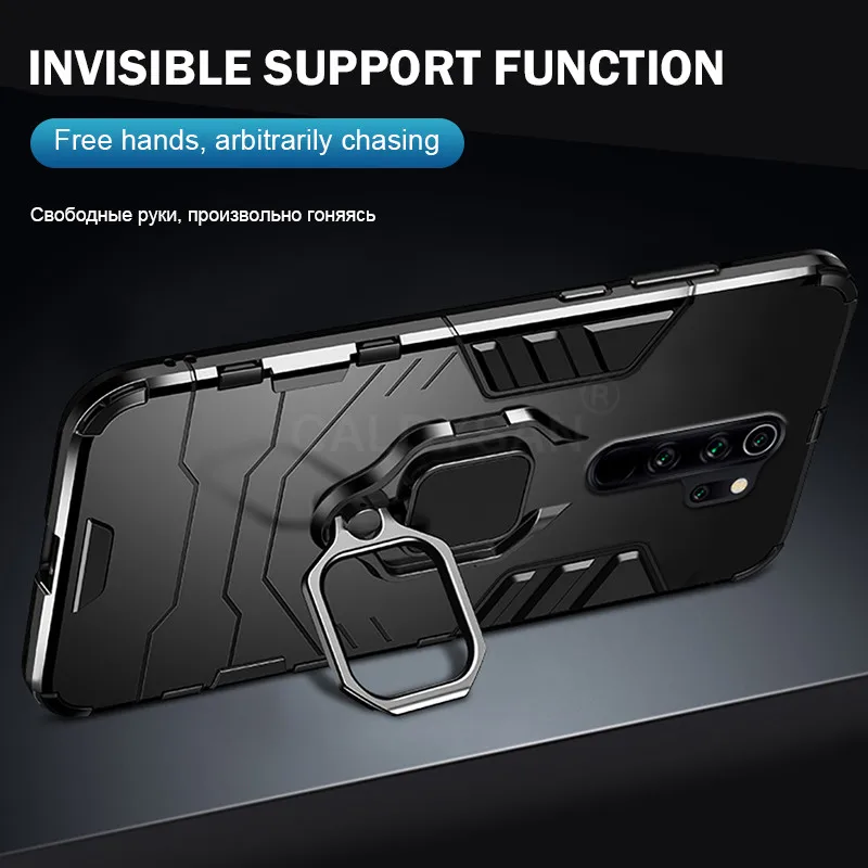 Роскошный бронированный металлический кольцевой чехол для телефона Xiaomi Redmi 5 Plus 6