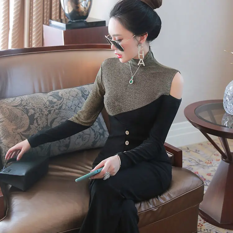 

Women 2021 Spring Fashion Two Piece Sets Female Long Sleeve Pullover Tops Ladies Solid Color Loose Wide Leg Pants Suits K46