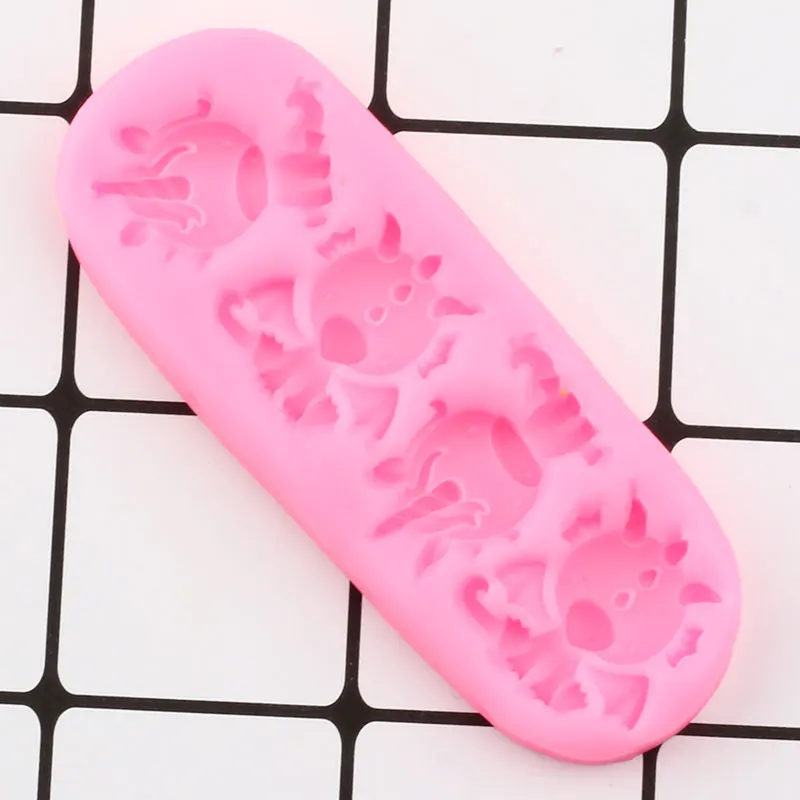 Dinosaur Dragon Silicone Molds Chocolate Fondant Mold Baby Party Cake Decorating Tools Cupcake Topper Candy Polymer Clay Moulds | Дом и сад