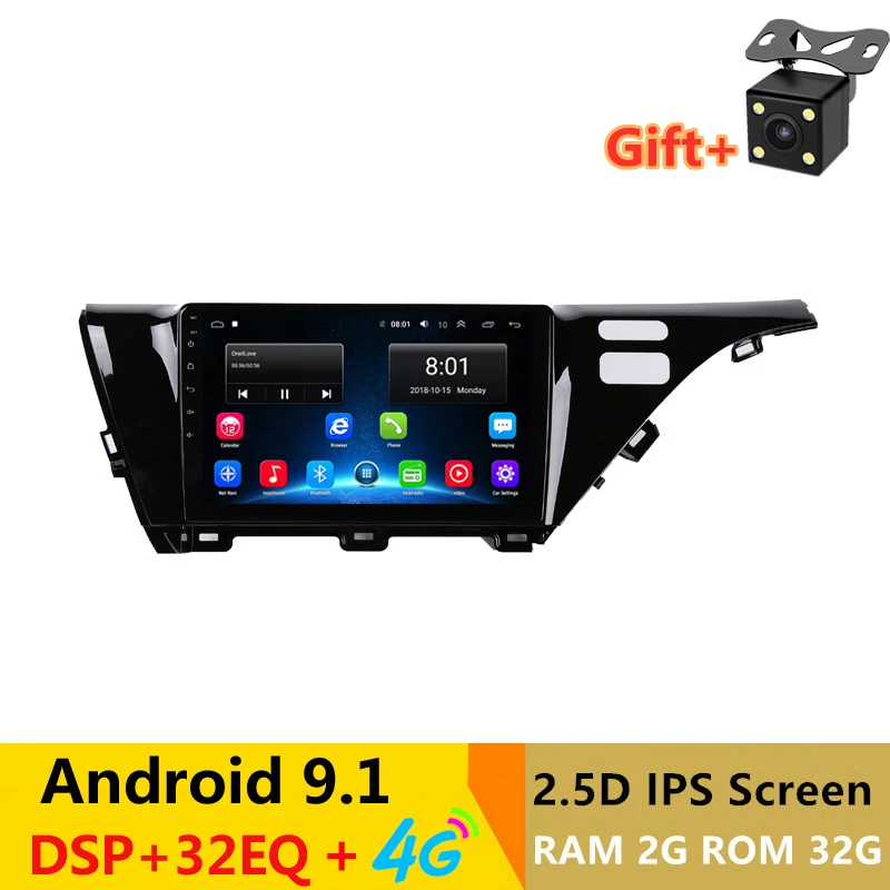 10 1 &quot2.5D IPS экран Android 9 автомобильный DVD GPS Видео плеер для Toyota camry 2018 головное