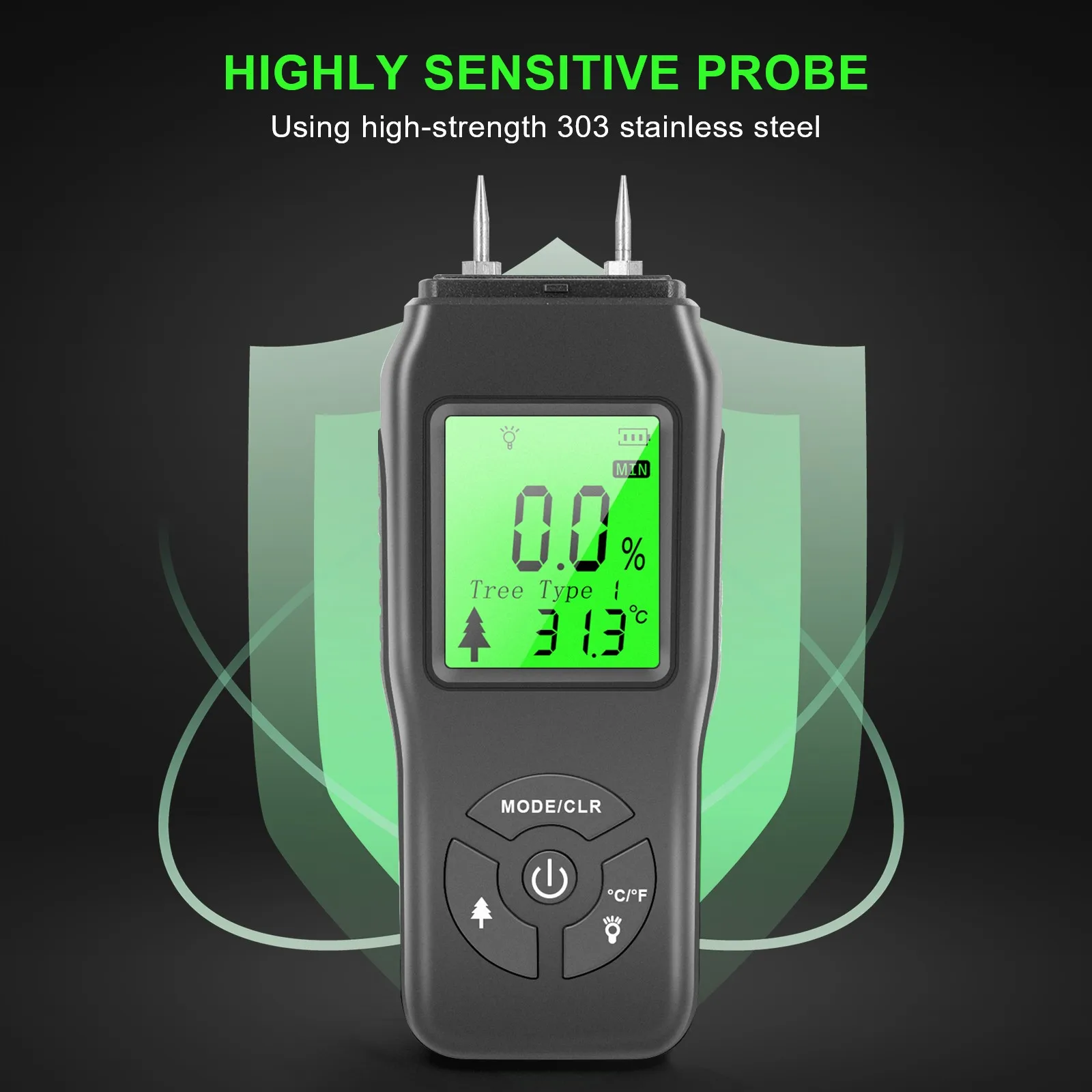 

Durable Practical Quality Hygrometer Wood Moisture Meter Wood 0% To 99.9%