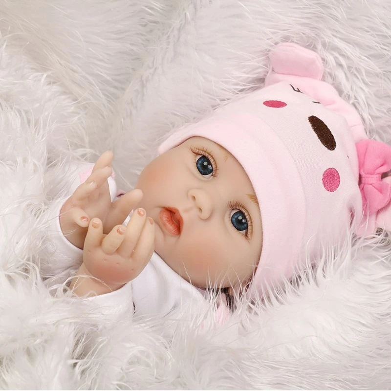 

Rebirth doll 22 inches 55 cm open eyes to raise a baby lifelike rebirth baby full silicone care easy-to-wash children's toy
