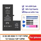 Запасные аккумуляторы AAAAA Для iPhone X, XR, XS, 11 Pro, 12, mini, 12 Pro, аксессуары для iphone 11, аккумулятор