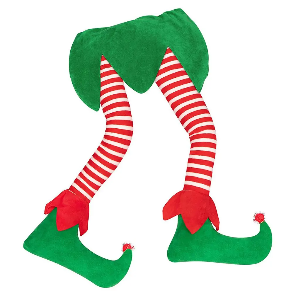 

Christmas Elf Stuffed Legs Stuck Tree Topper Decorations Xmas Holiday Indoor Outdoor Decor Party Ornaments For Home