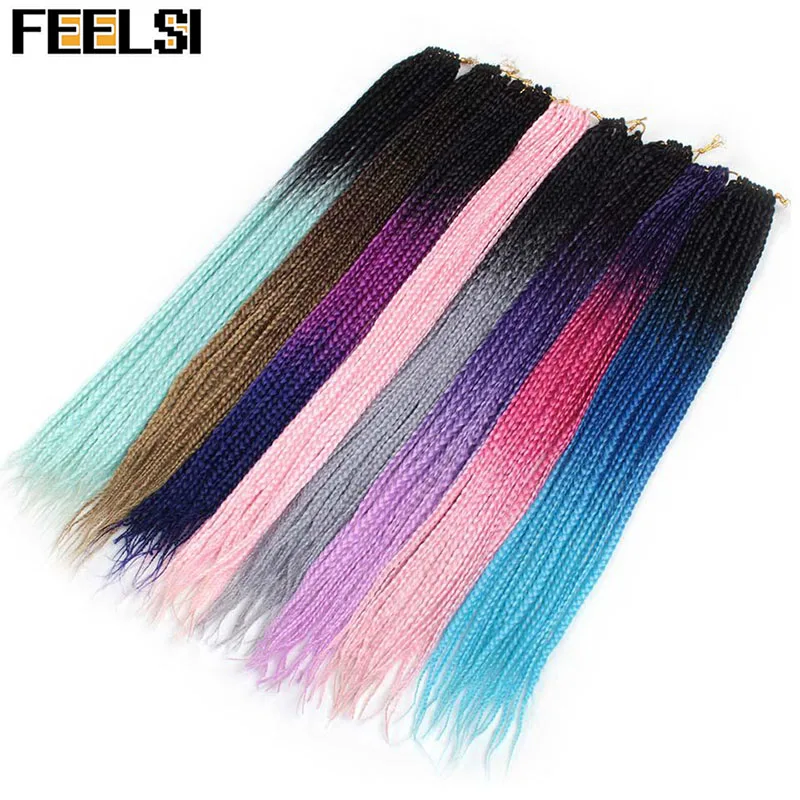 Омбре Сенегальские закрученные волосы крючком косы 30 корней/упаковка 24-дюймовые