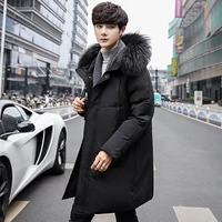 hooded mens white down jacket 2020 new thickened winter brand clothing black gary long warm white duck down coat mens coat