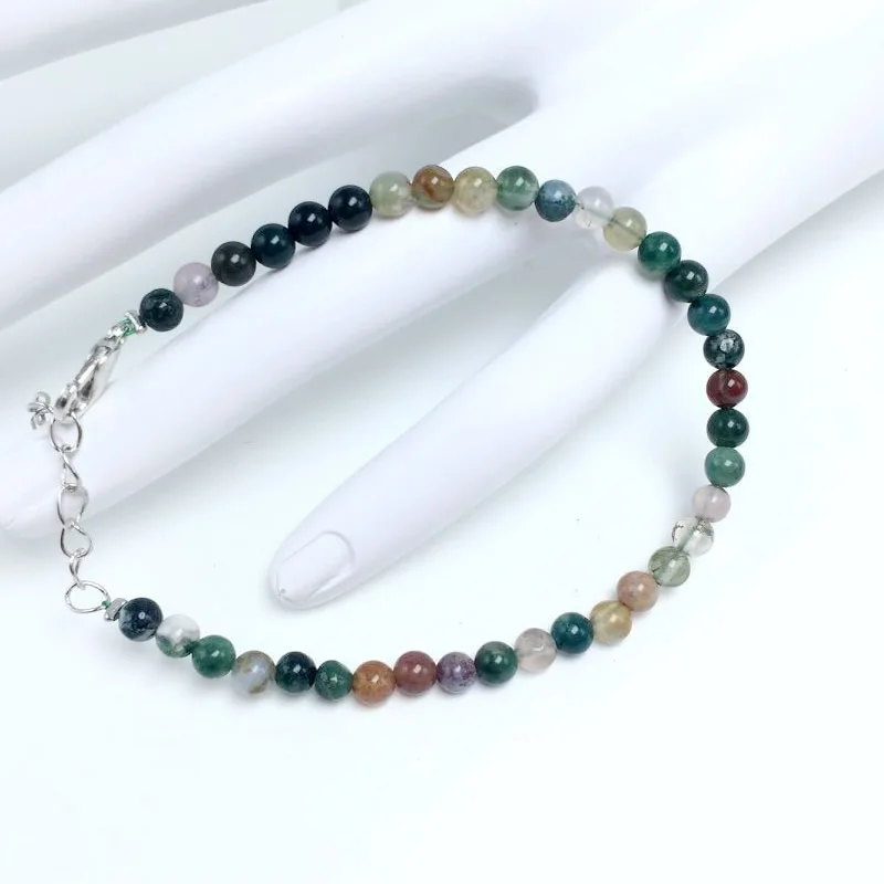 4 мм бусины чакры энергетический браслет натуральный круглый камень агат содалит