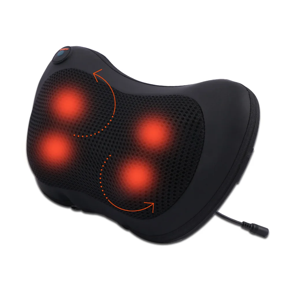 

Electric Massage Pillow 4-Head Neck Massager for Body Leg Back Massagem Cervical Muscle Stimulator Health Care Car Home Relax