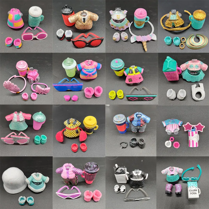 

1Set L.O.L. SURPRISE Original Clothes Shoes Bottles Accessories Dress Suit for lol 8cm Big Sister Dolls Outfit Kids Toys Gifts