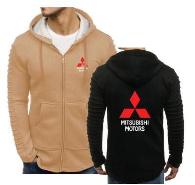 

2020NEW Hoodies for Smitsubishi Motors Car Logo Printed Cotton Spring Autumn Men Sweatshirts Men's Zipper Pocket Casual Hoodies