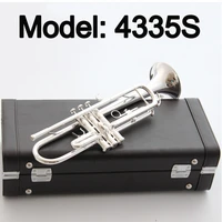 music fancier club bb trumpet 4335s silver plated music instruments profesional trumpets student included case mouthpiece