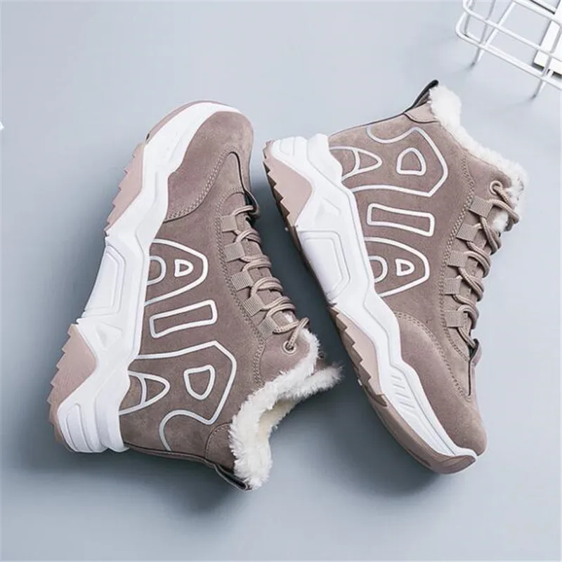 Модные женские ботинки Новые зимние Женские хлопковые Удобные теплые Обувь из