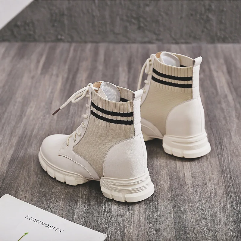 Осенние женские модные туфли на танкетке в стиле ретро ботильоны платформе