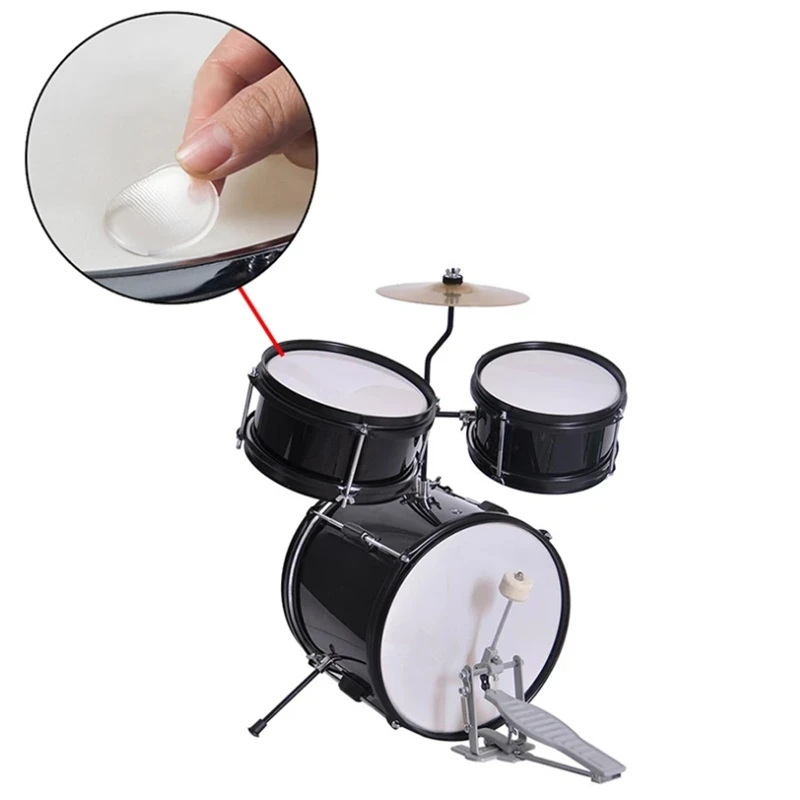 

10Pcs Transparent Snare Drum Mute Pad Drum Damper Gel Pads Snare Tom Drum Muffler Mute Percussion Instrument Accessories