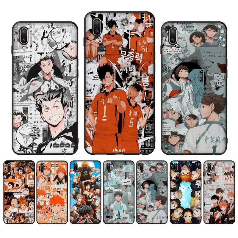 

Haikyuu Japan anime volleyball Phone Case Case For Oppo Reno Realme C3 6Pro Cover For vivo Y91C Y17 Y19 Funda Capa