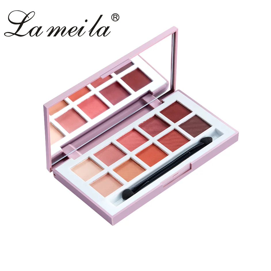 Тупой голый макияж тени для век диск земля цвет девушки ленивые