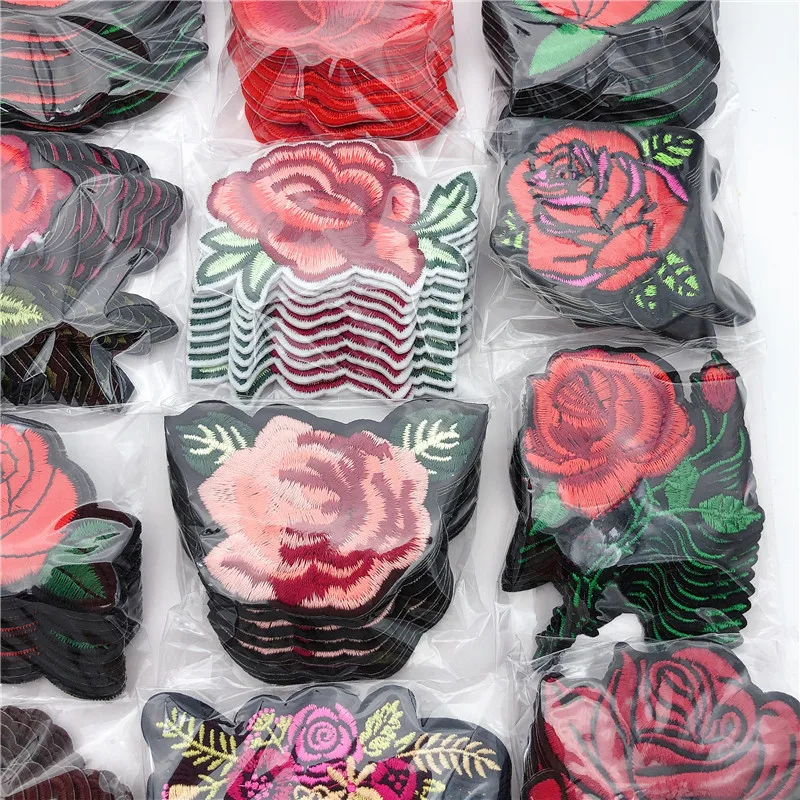 120 шт./компл. Цветочная аппликация вышивка утюгом нашивки ткань Sitcker одежда сумка