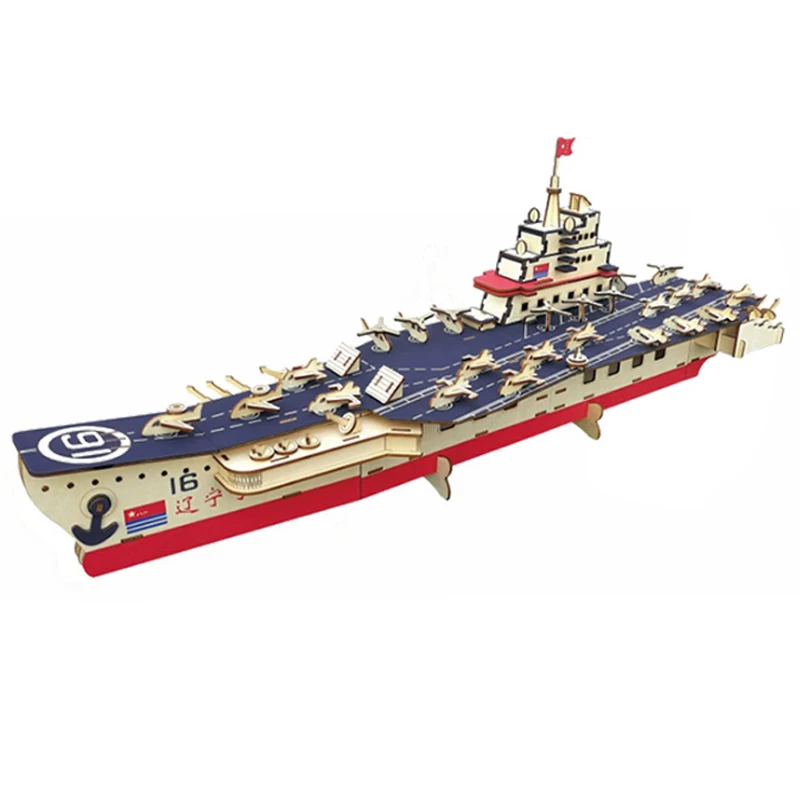 Liaoning самолёт корабль лазерная резка Парусный Корабль игрушки 3D деревянные