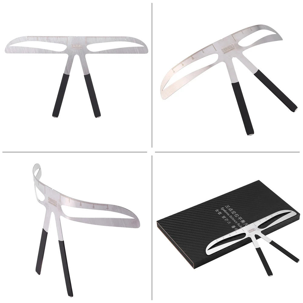 DIY линейка для бровей макияж формирующая татуировка Трехточечное